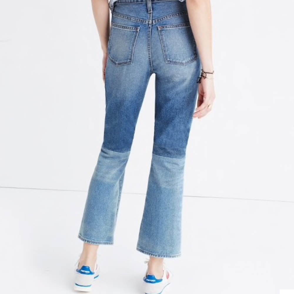 Madewell Retro Crop Bootcut Jeans Two Tone Edition - Picture 2 of 8